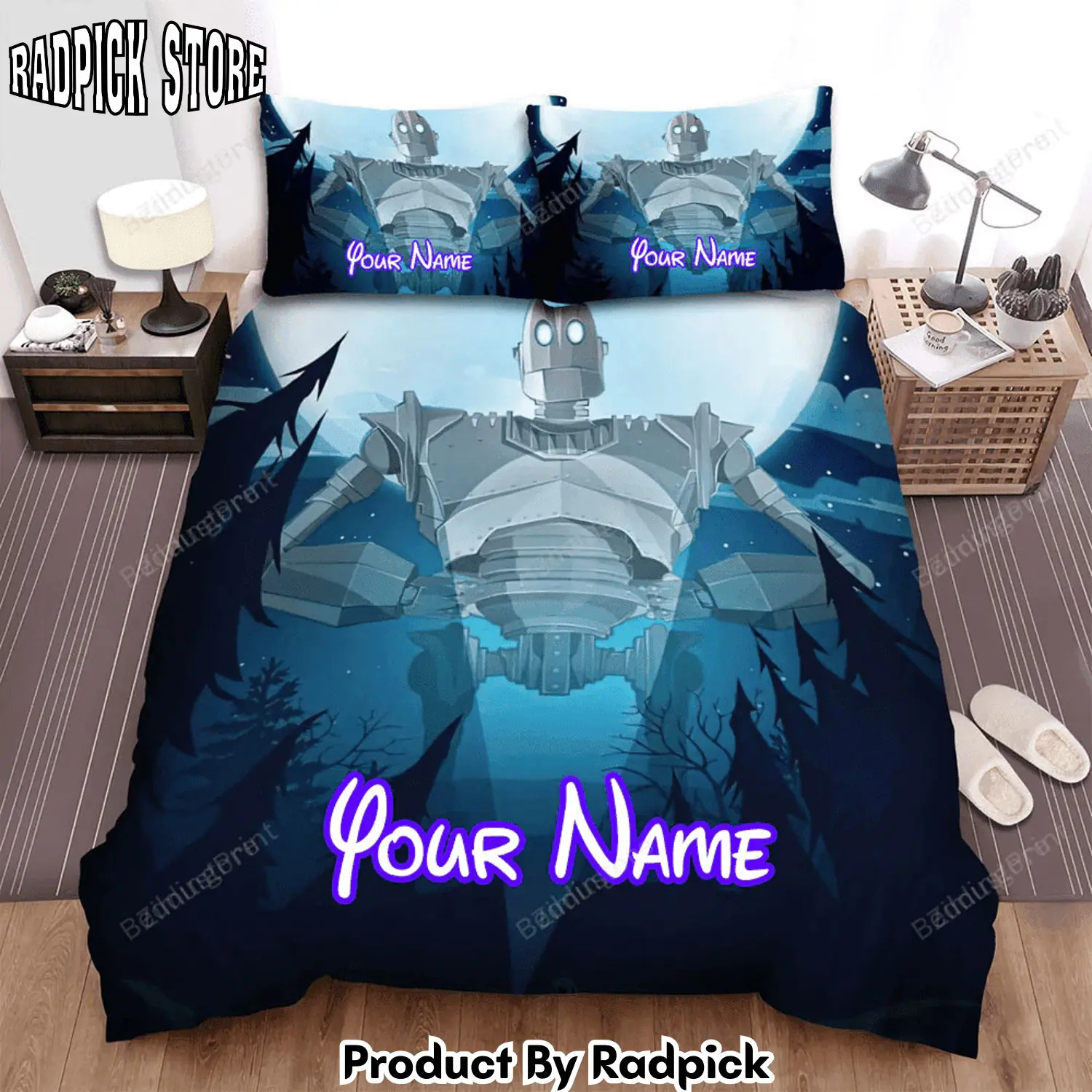 Radpick the iron giant dettecting movie poster bed sheets duvet cover personalized name bedding sets rp3271200